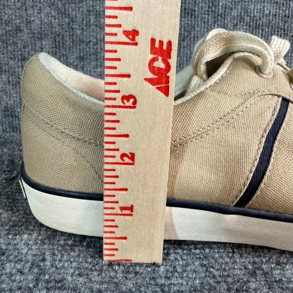 Polo Ralph Lauren Bolingbrook Tan Canvas Low Top Sneakers Mens 13 D